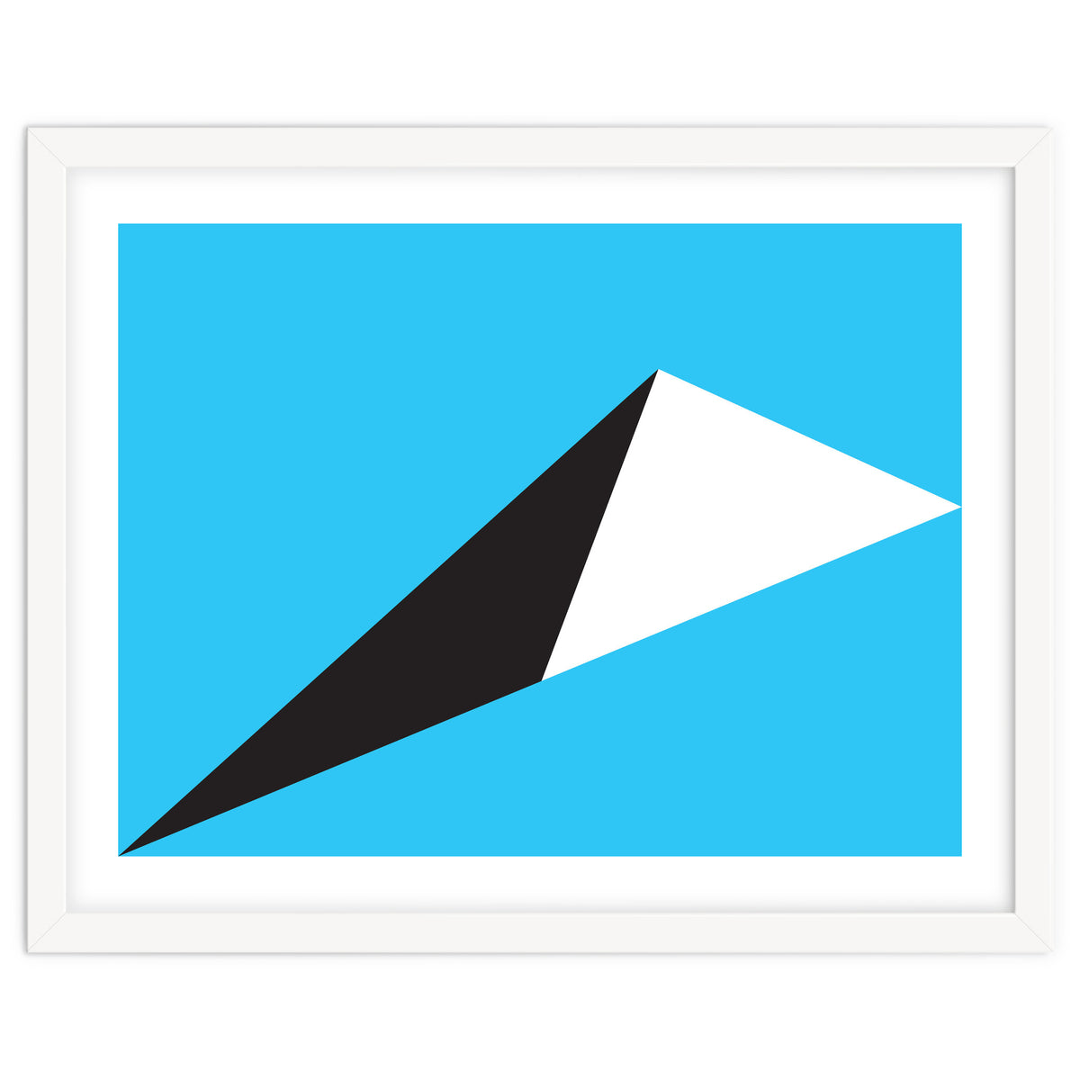 Geometric Shapes No. 70 - sky blue & black