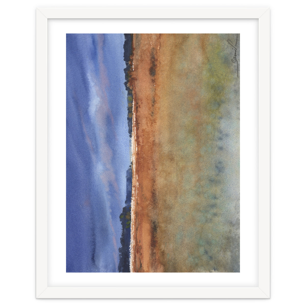 landscape painting watercolor