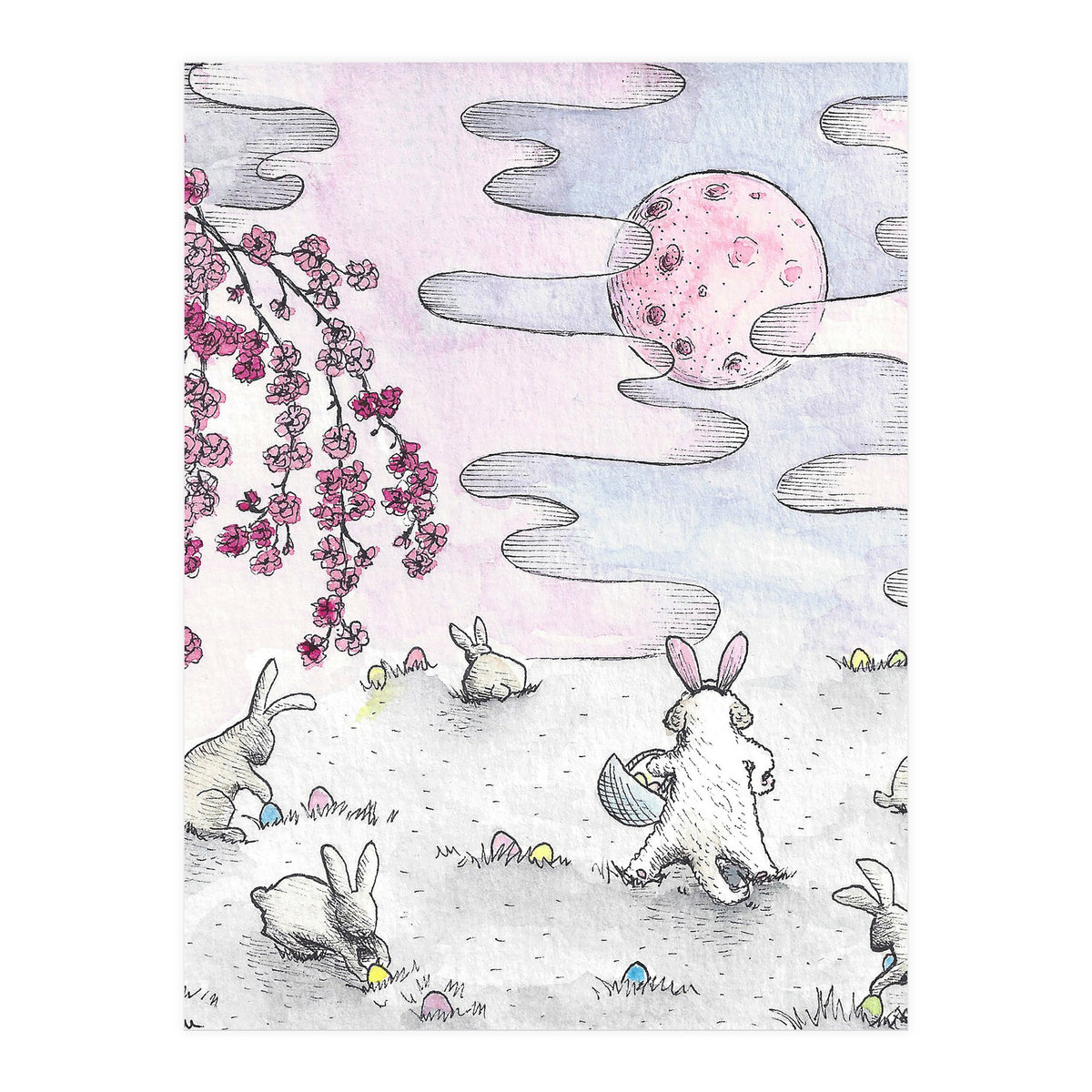 Pink Easter Moon (Print Only)
