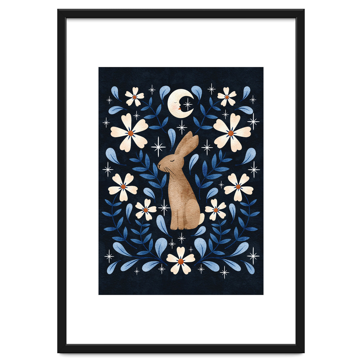 Floral Folk Art Hare