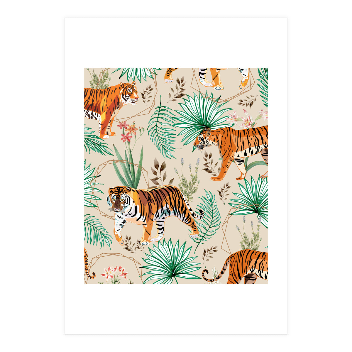 Tropical And Tigers (Print Only)