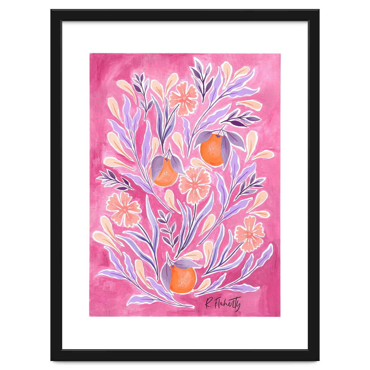 Wild Orange Floral | Pink & Purple
