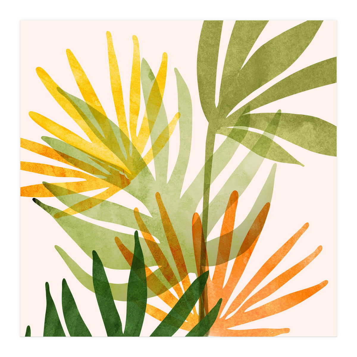 Modern Tropical Abstract Bouquet (Print Only)