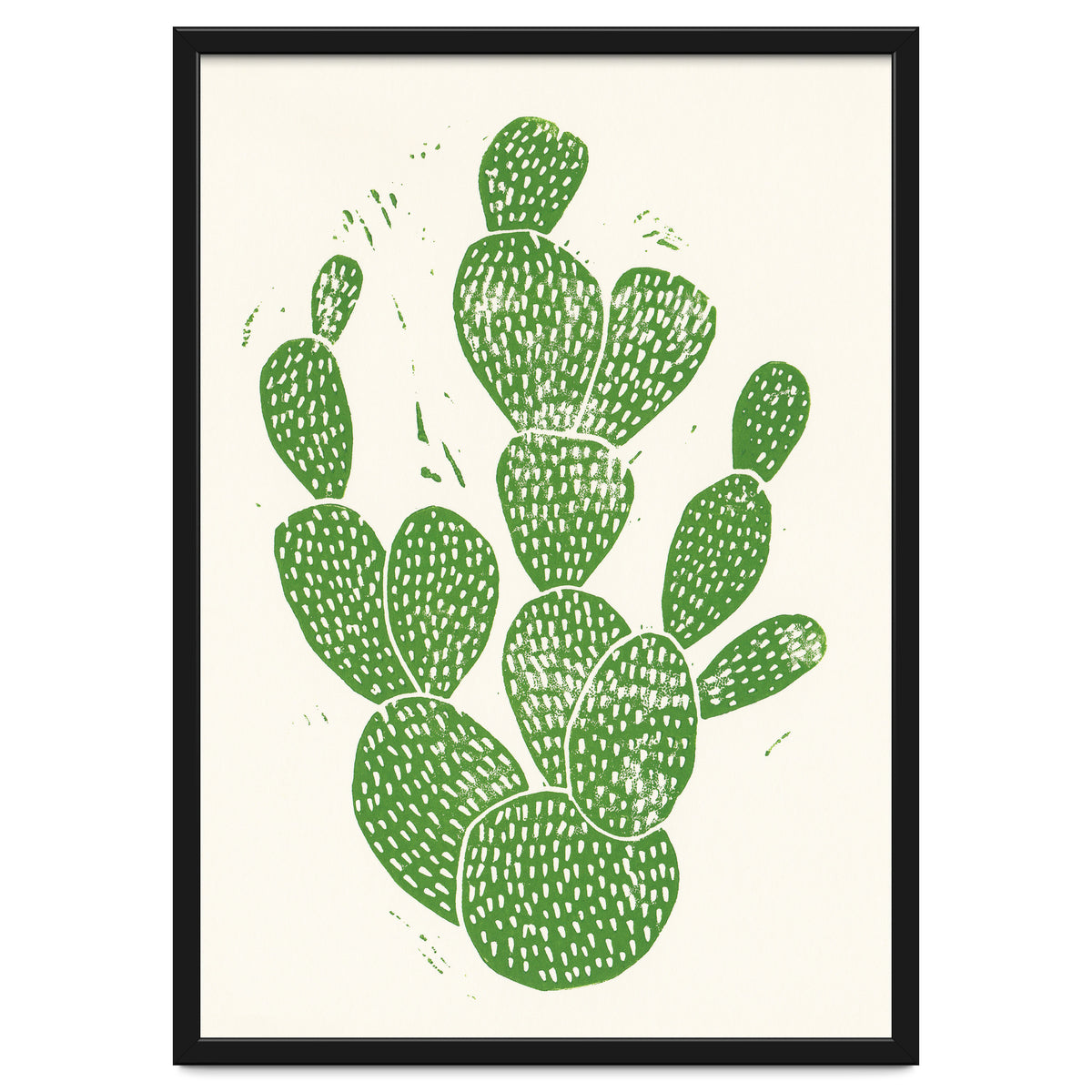 Linocut Cacti #1