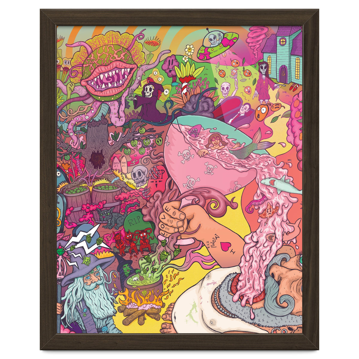 Abbeydale Brewery Collab Series Full Illustration - Yeastie Boys UK, Northern Monk, Origins Fyne Ales, Haand, Brew York and Black Jack Brewery.