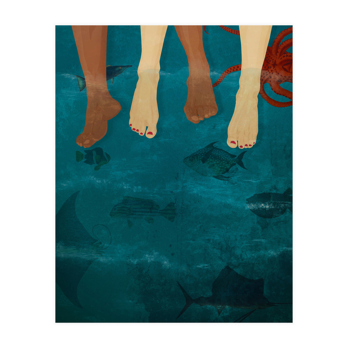 Sitting With The Fishes (Print Only)