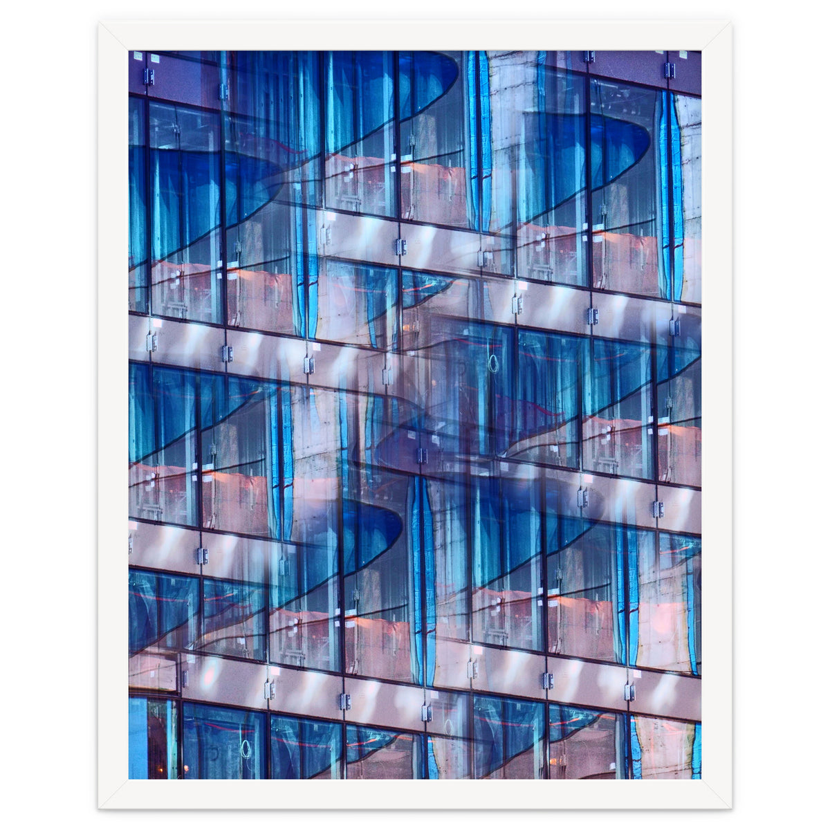 Blue Skyscraper Abstract