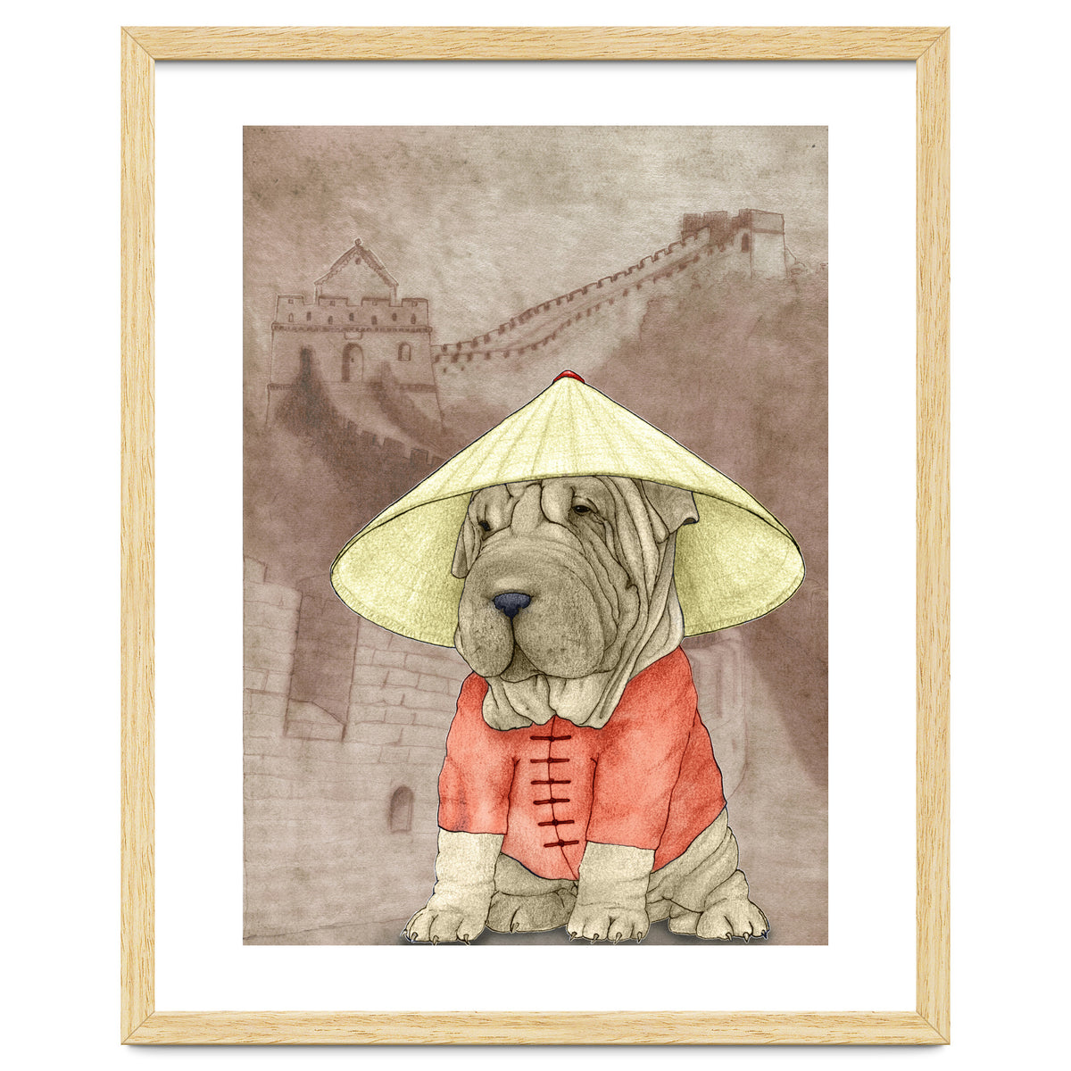 Sharpei With The Great Wall