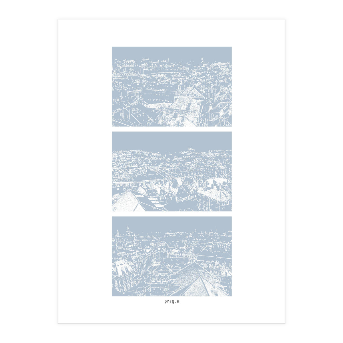 Prague print in blue  (Print Only)