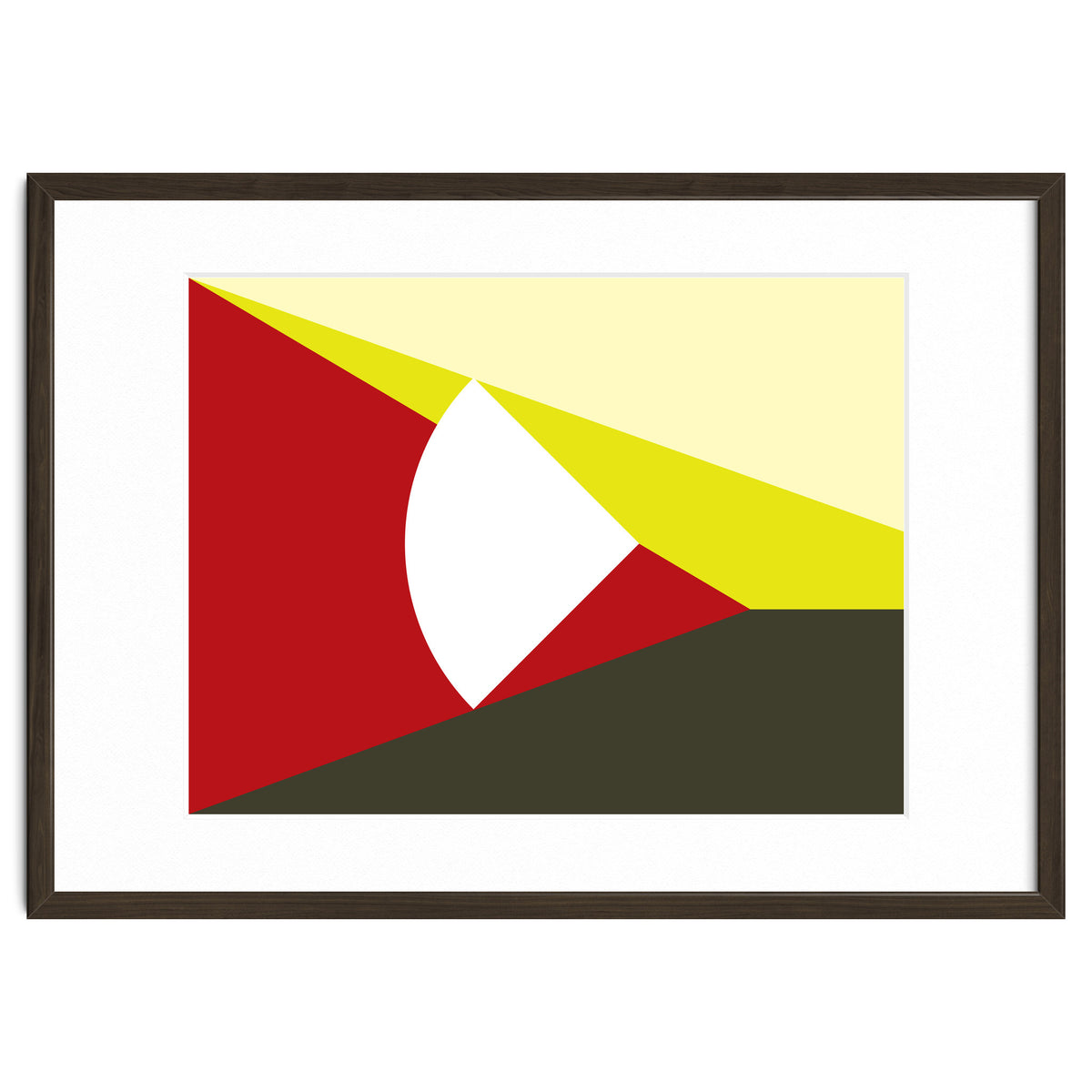 Geometric Shapes No. 13 - red, brown & yellow