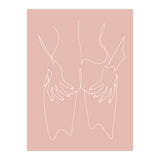 hot girl nude line pink (Print Only) thumbnail