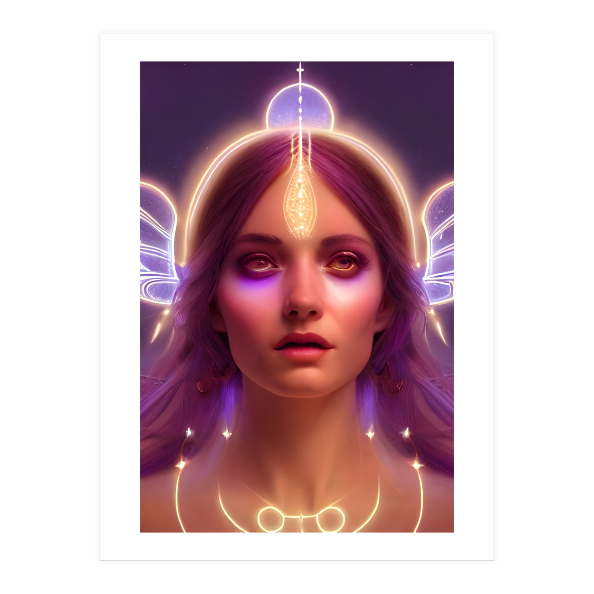 Purple Haze - Goddess of Light Digital Fantasy Artwork (Print Only)