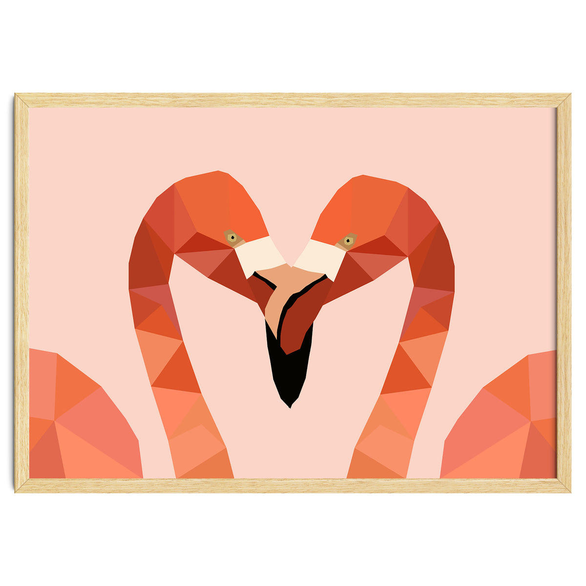 Flamingo Bird Low Poly Art