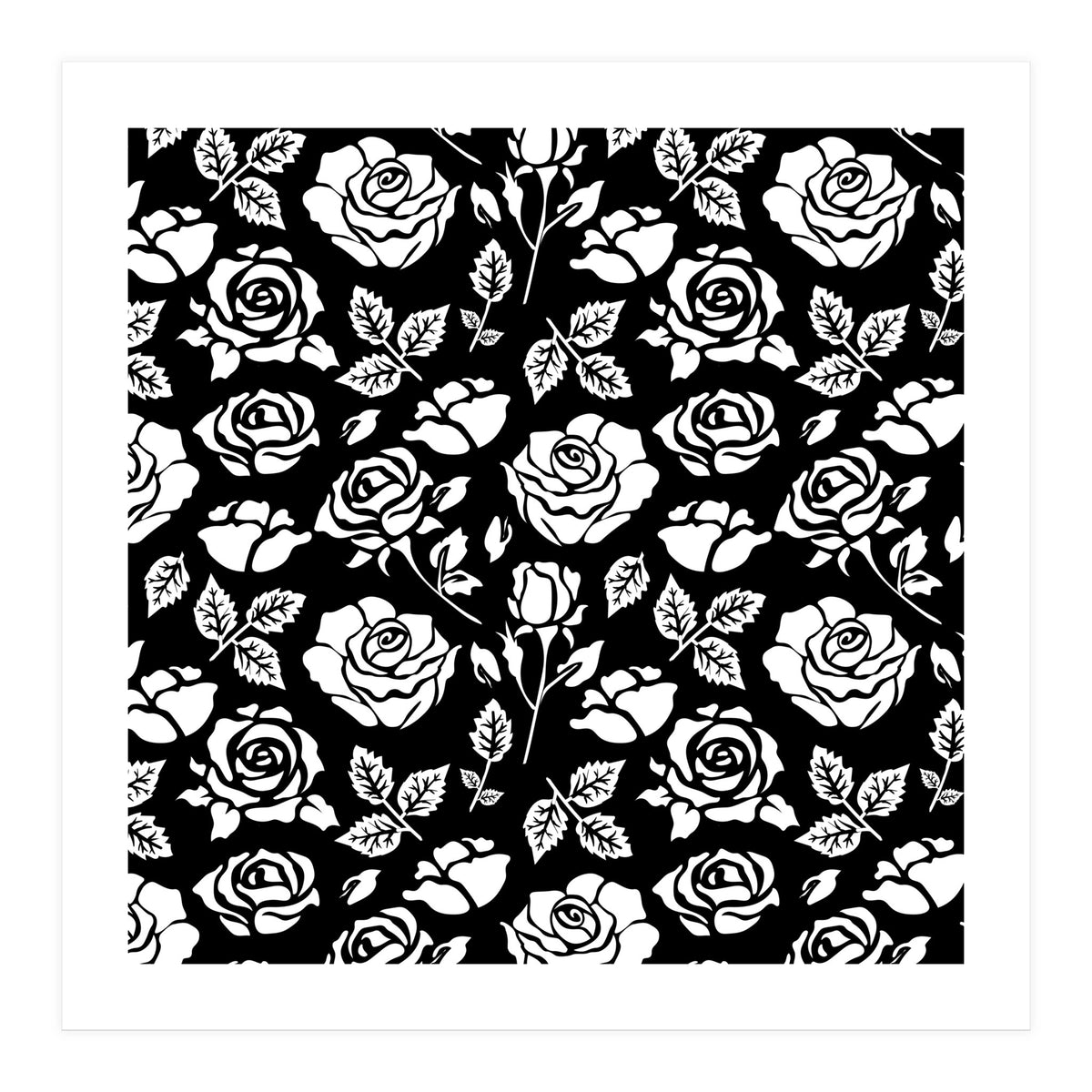 White Rose #illustration #pattern (Print Only)