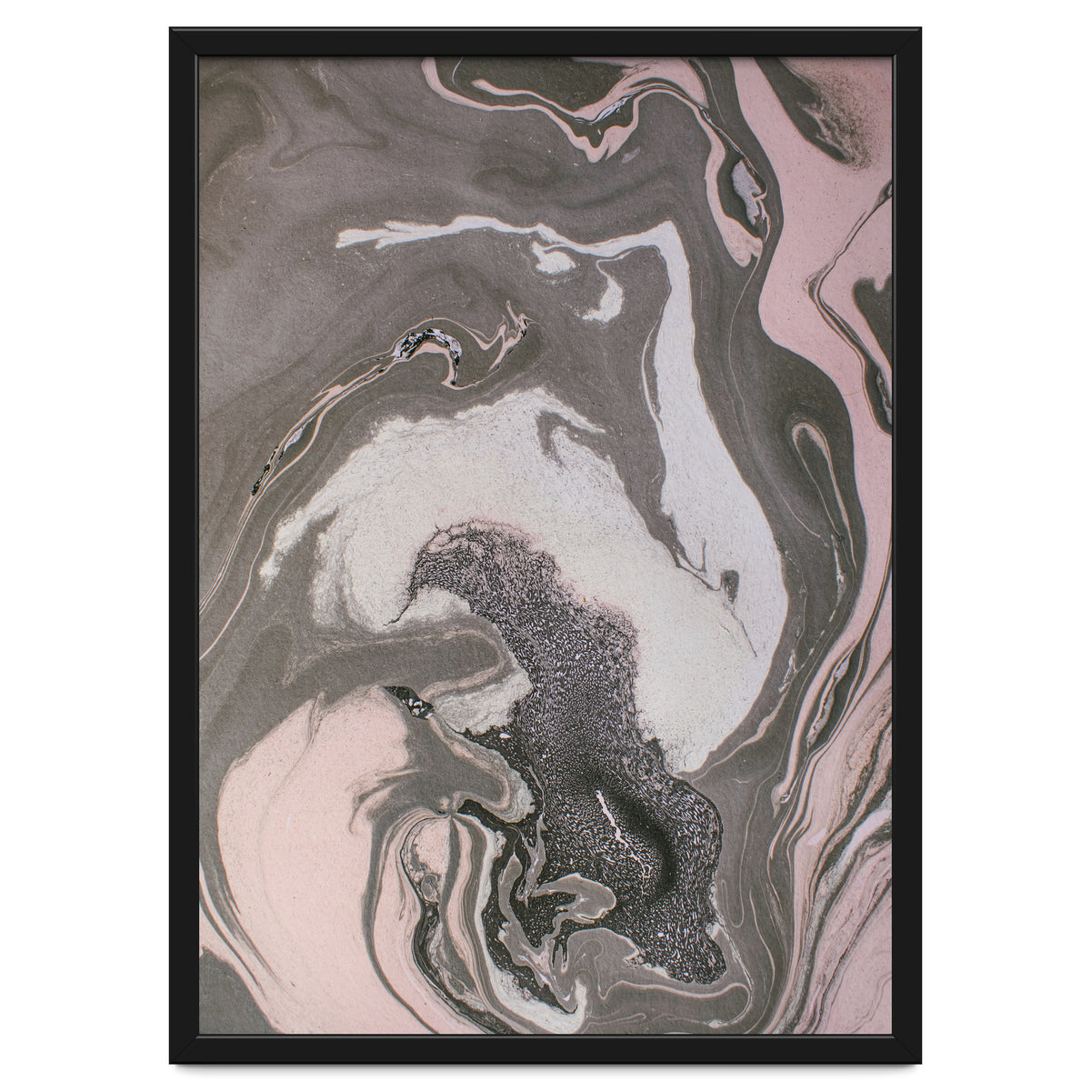 Pink and gray marbled paper