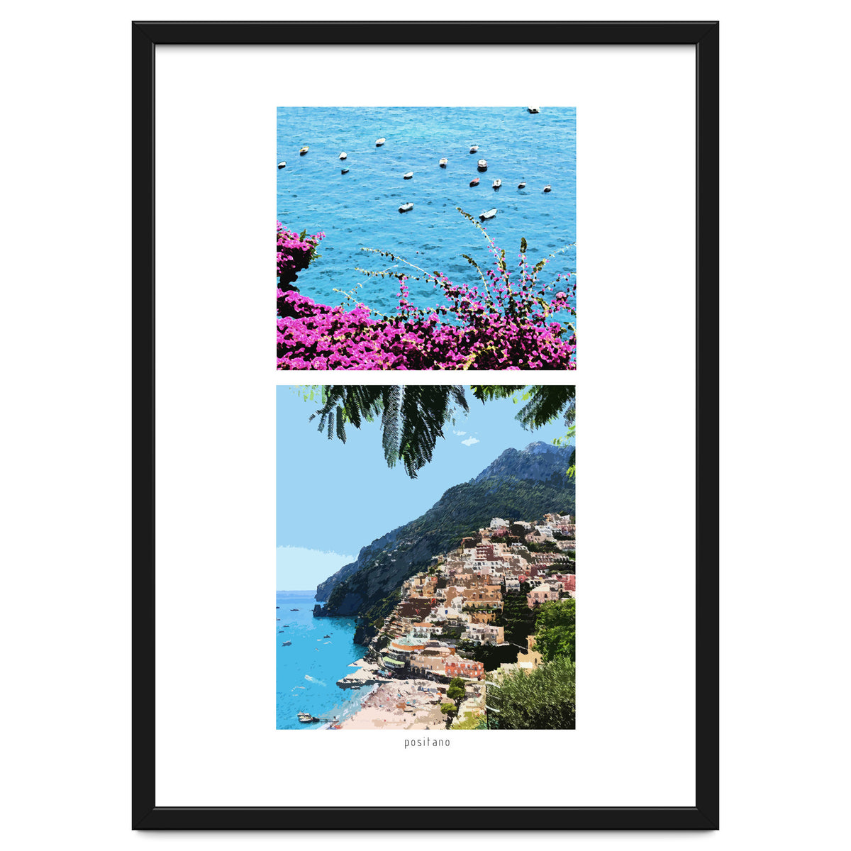 Positano flowers in Paints