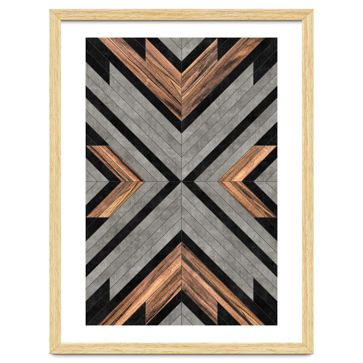 Urban Tribal Pattern No.2 - Concrete and Wood