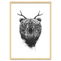 Angry Bear With Antlers