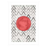 Red Bubble Chevron Pattern (Print Only) thumbnail