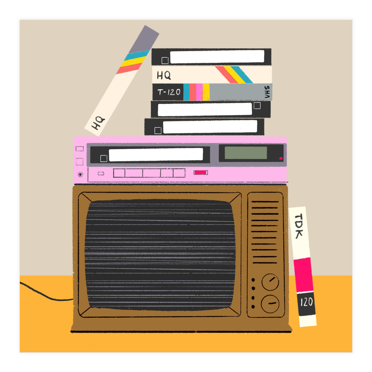 Vhs Nostalgia Square (Print Only)