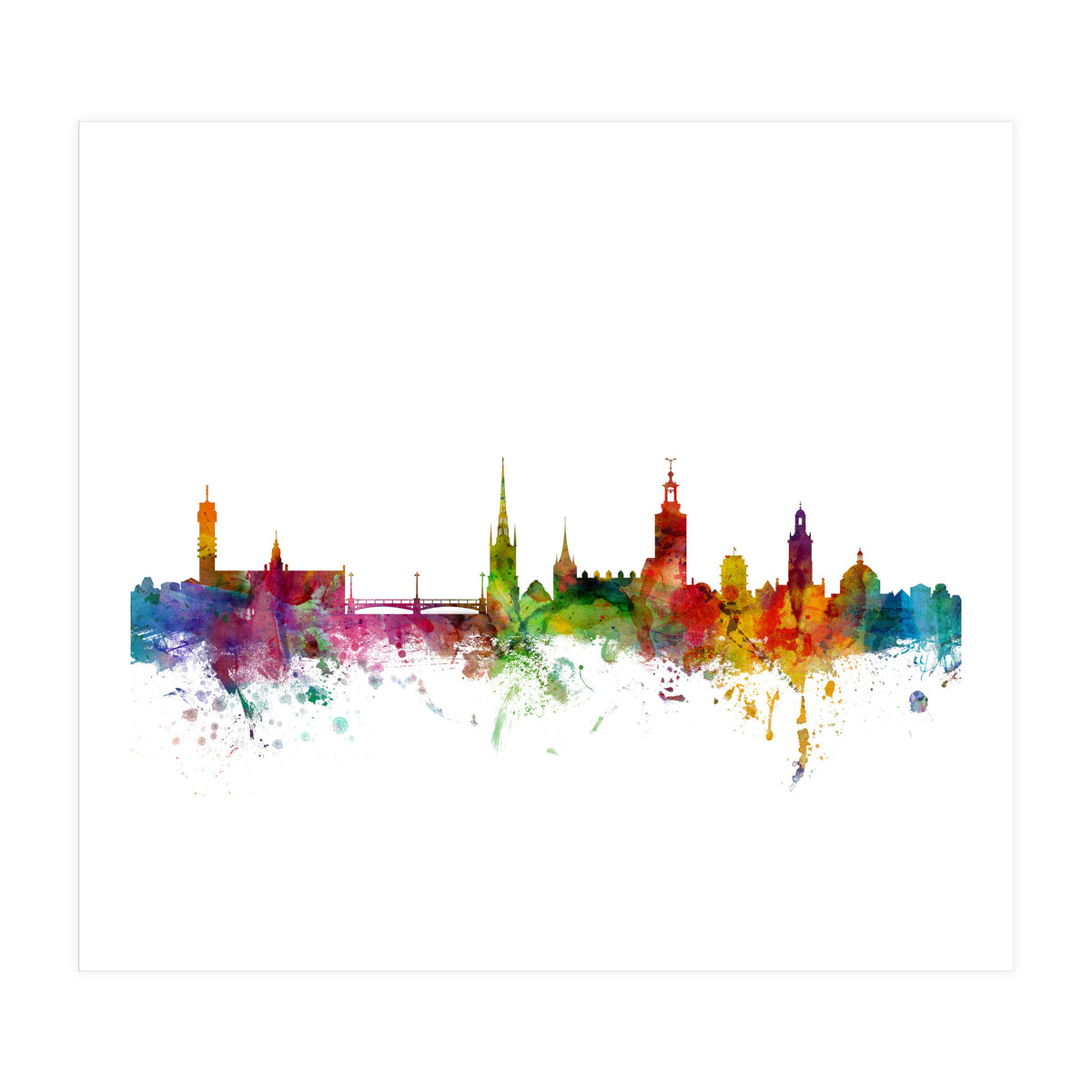Stockholm Sweden Skyline (Print Only)