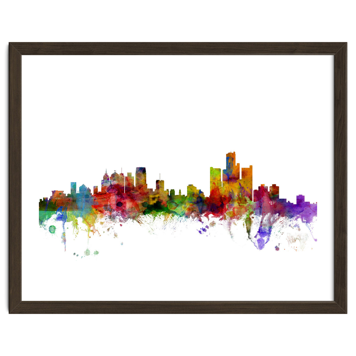 Detroit Michigan Skyline