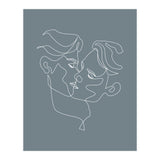 gay love line art-blue (Print Only) thumbnail