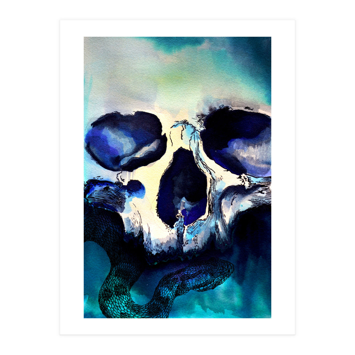 Blue Skull (Print Only)