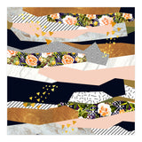 Collage of textured shapes and flowers (Print Only) thumbnail