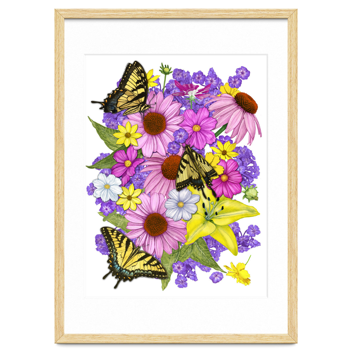 Corn Flowers and Swallowtails