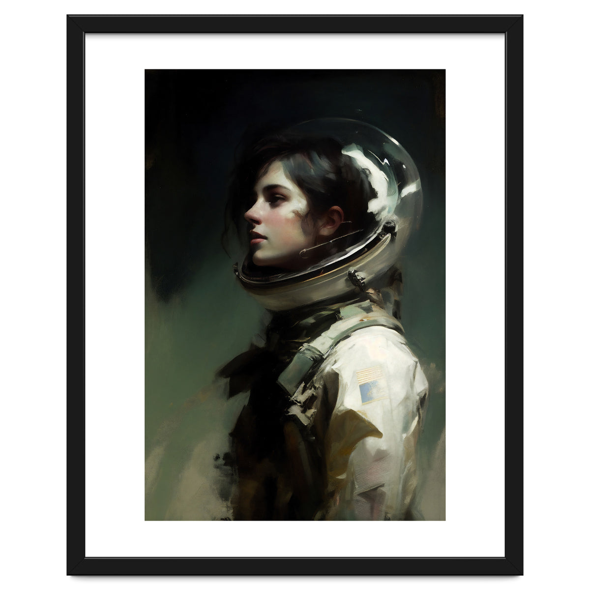 Gothic Astronaut Moody Dark Painting