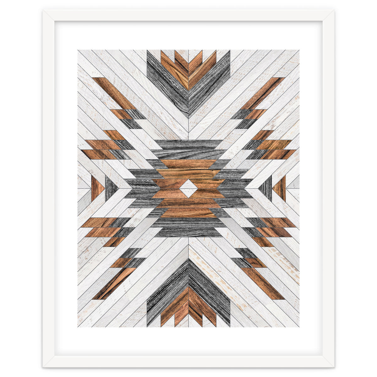 Urban Tribal Pattern No.8 - Aztec - Wood