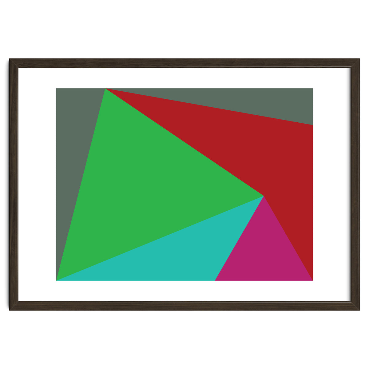 Geometric Shapes No. 19 -  green, magenta & blue