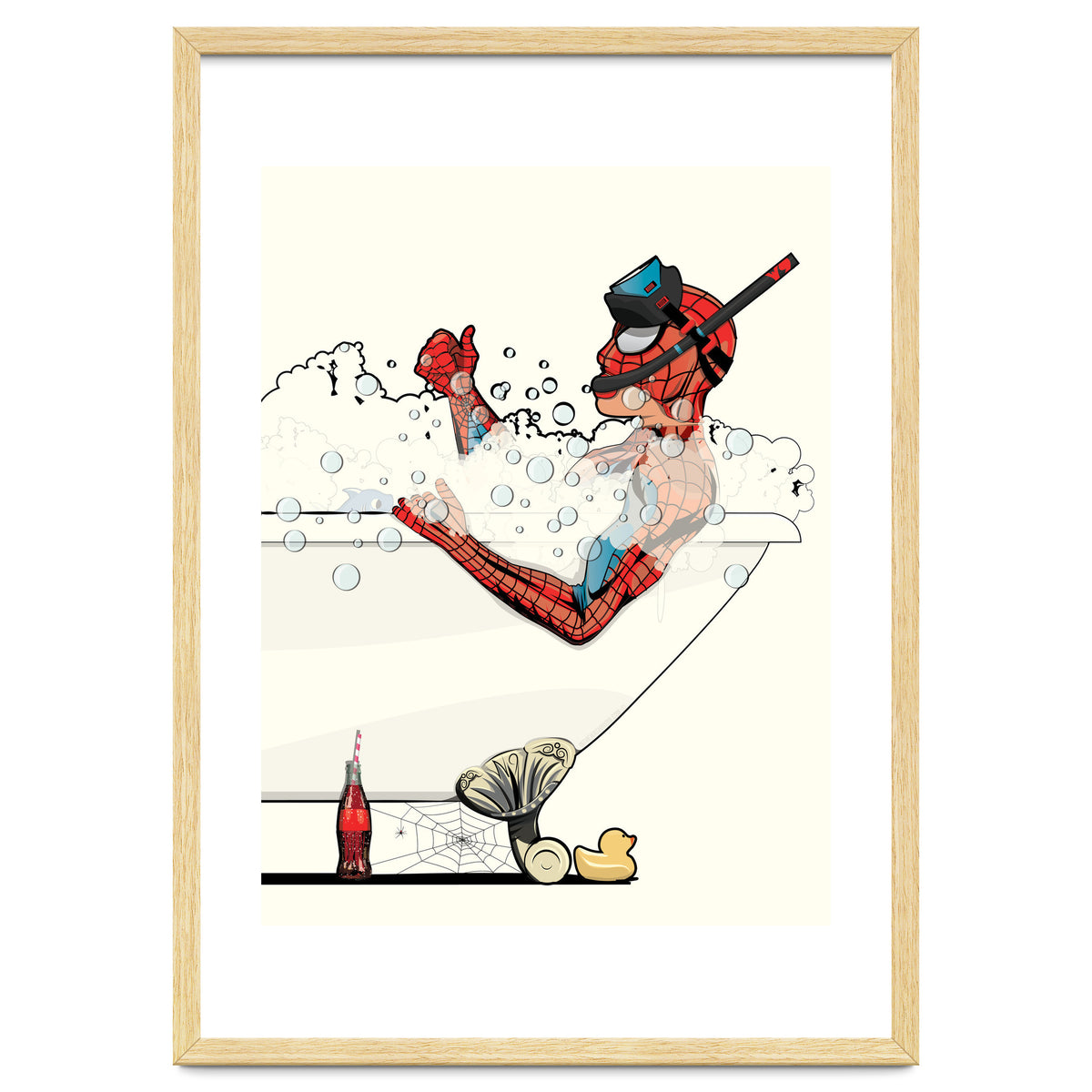 Spiderman in the Bath, funny Bathroom Humour