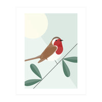 Mid Century Geometric Robin (Print Only)