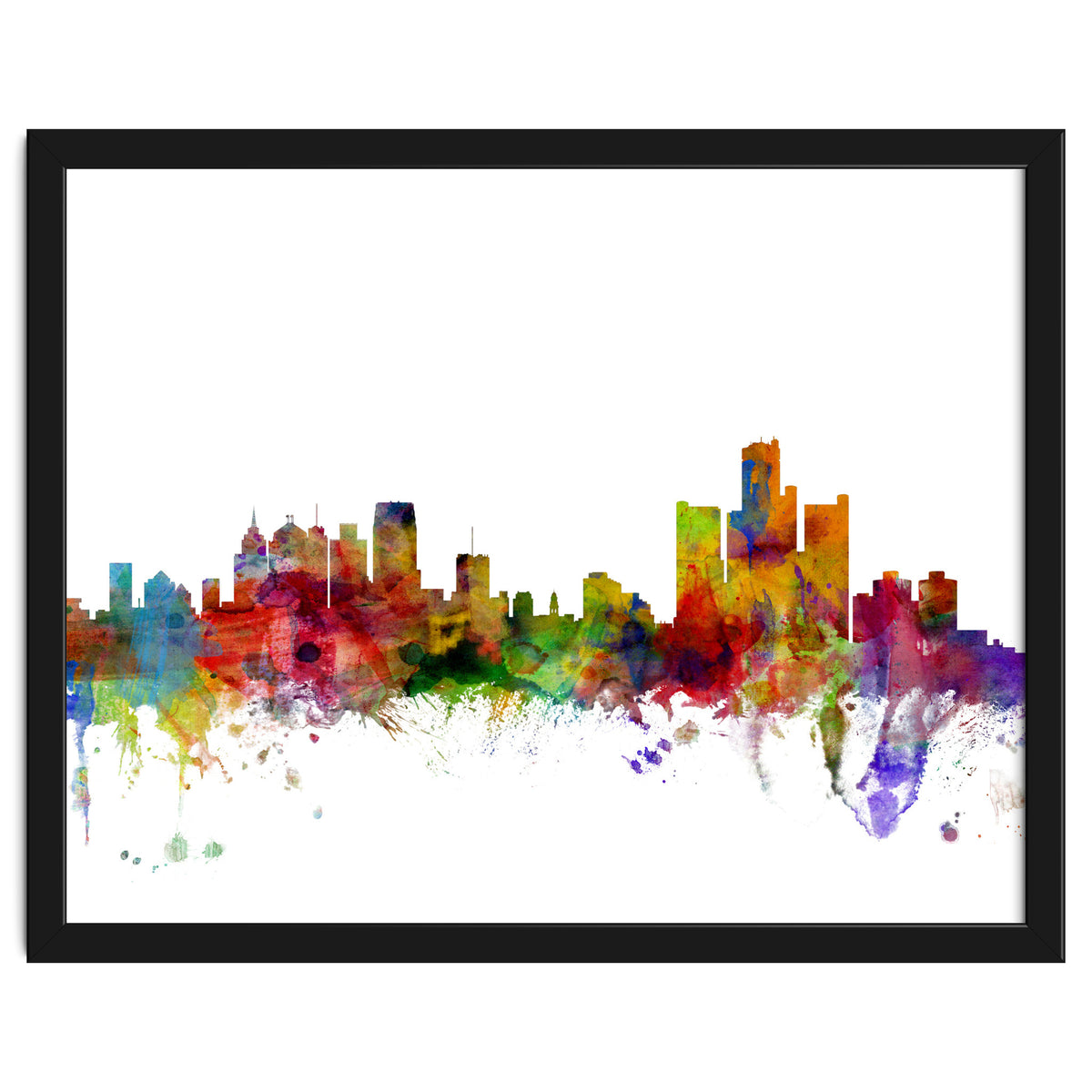 Detroit Michigan Skyline