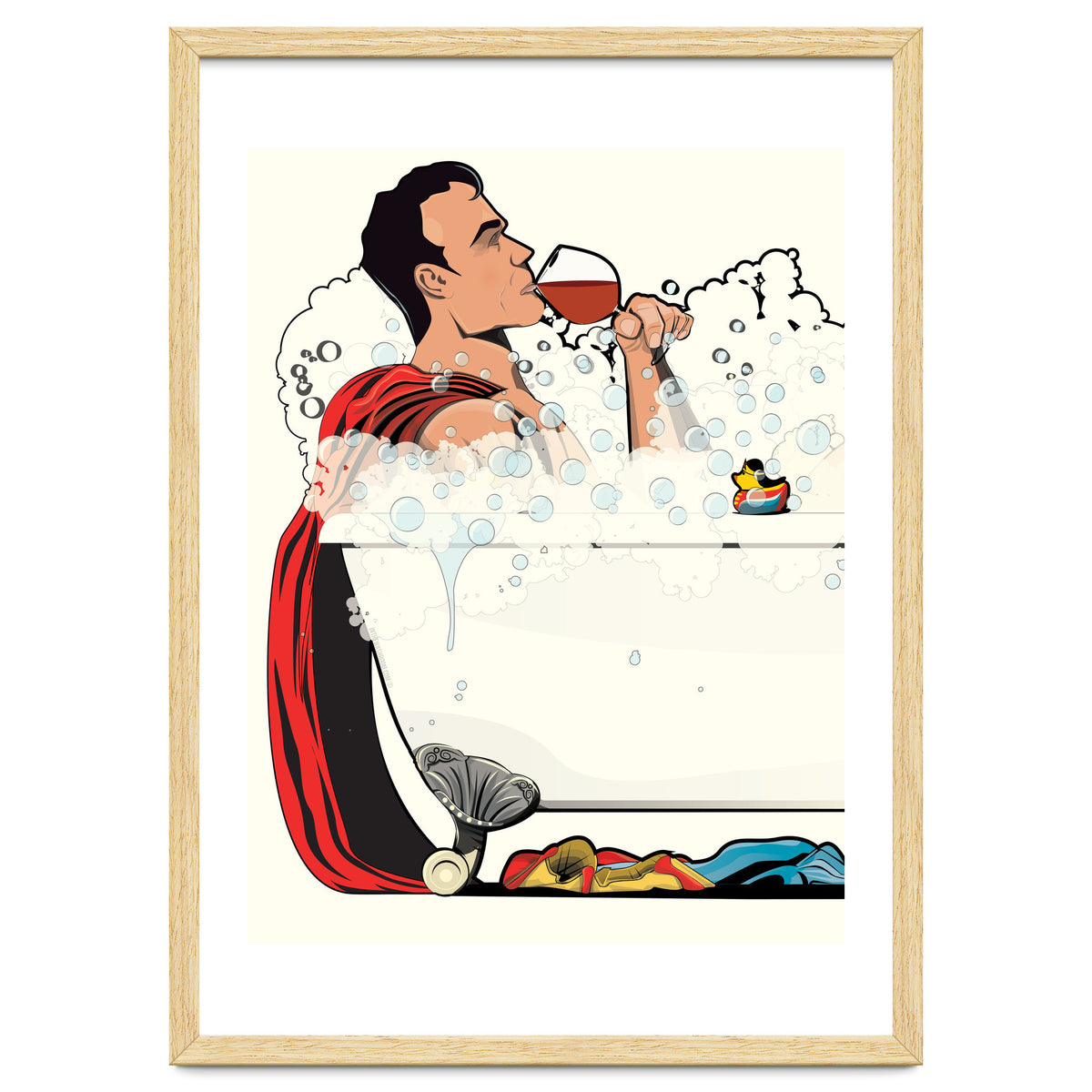 Superman in the Bath, funny Bathroom Humour