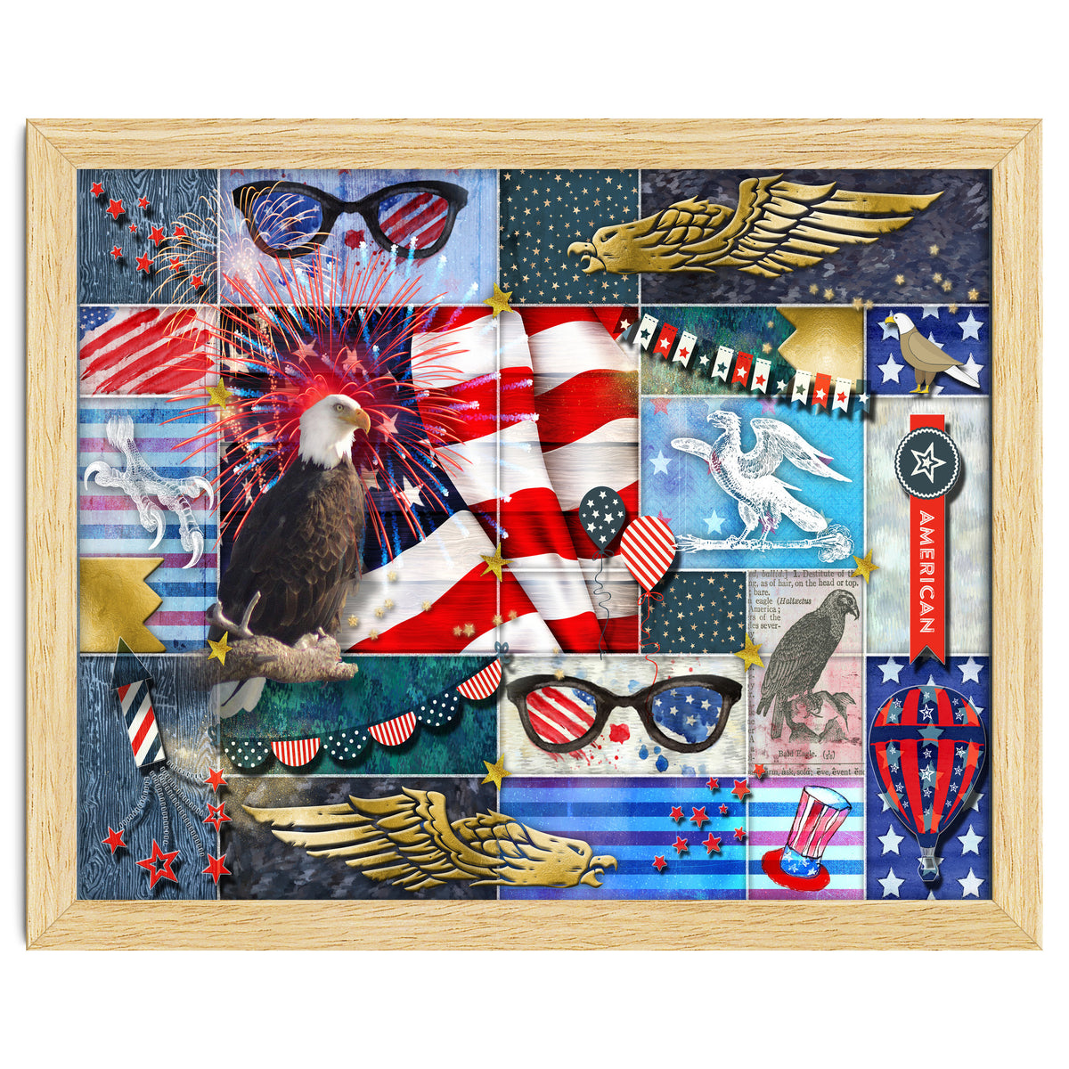 Americana Eagles Collage