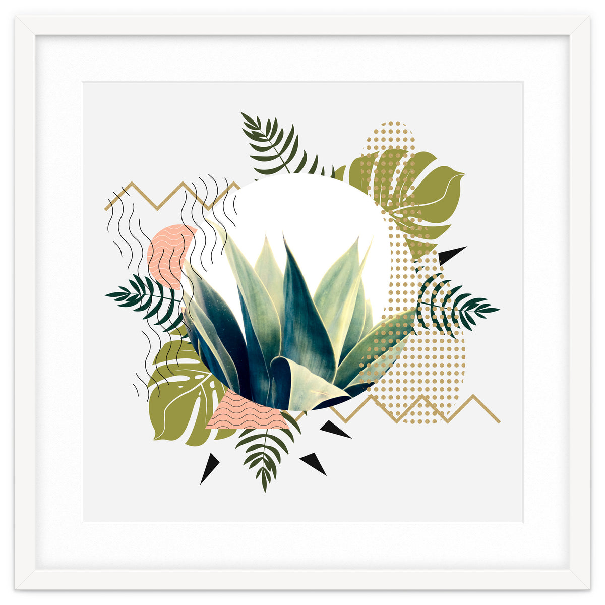 Abstract geometrical and botanical shapes