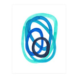 Marine Blues Blue Teal Turquoise Navy Blue Nesting Circles (Print Only) thumbnail