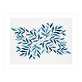 Teal Branches And Dots (Print Only) thumbnail