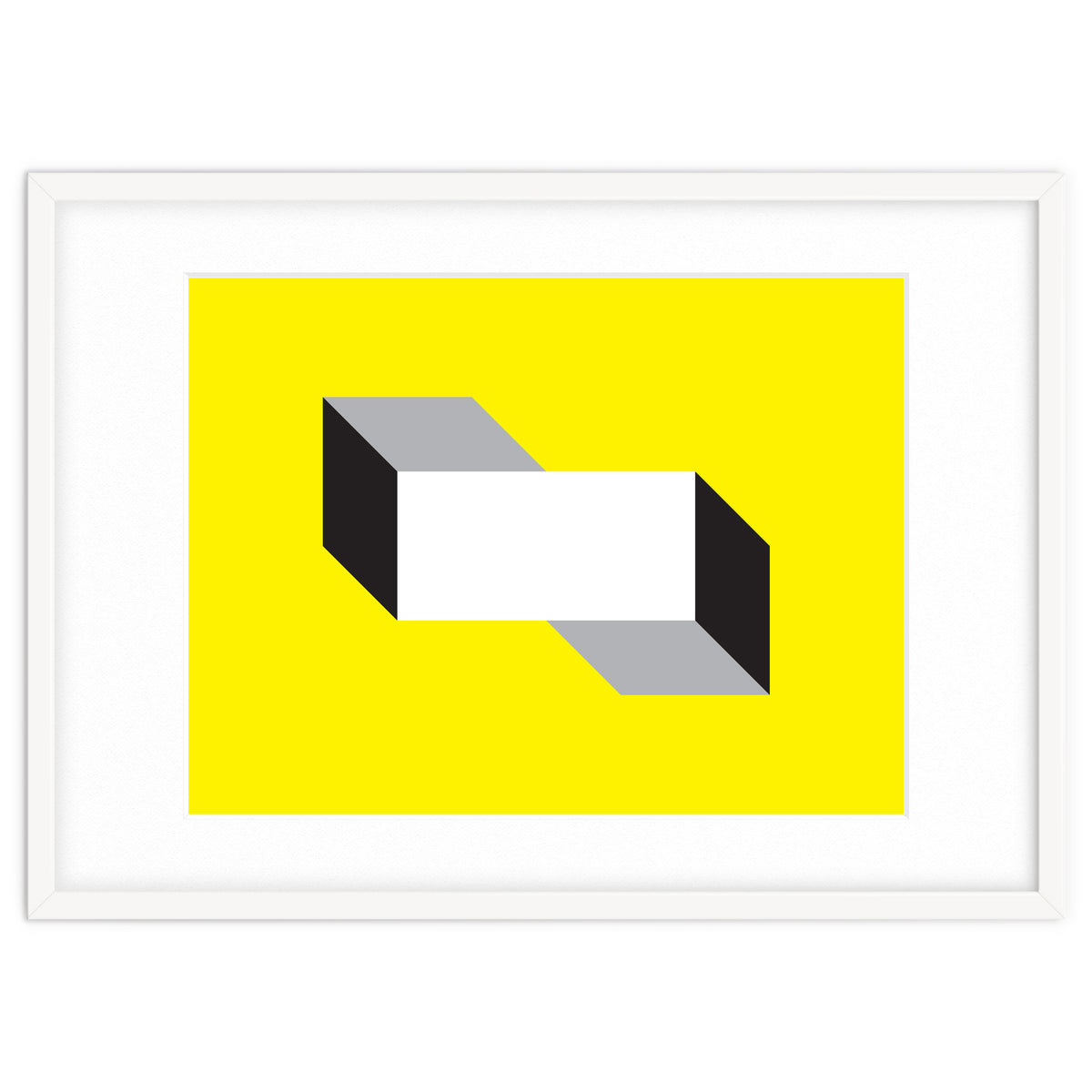 Geometric Shapes No. 50 - yellow, black & grey