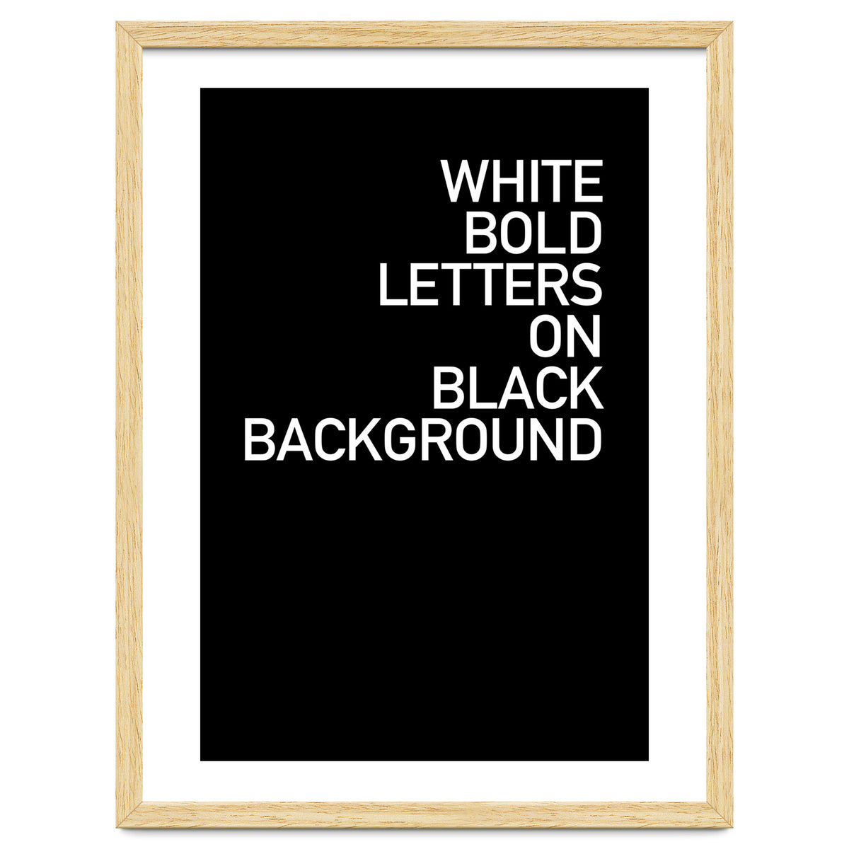 WHITE BOLD LETTERS