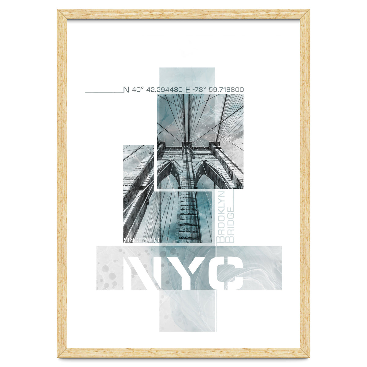 NYC Brooklyn Bridge Details | turquoise marble