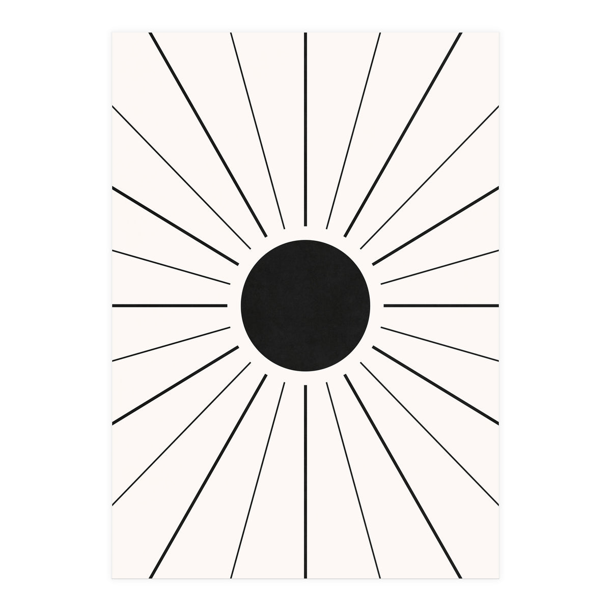 SUN IN LINES - BLACK (Print Only)