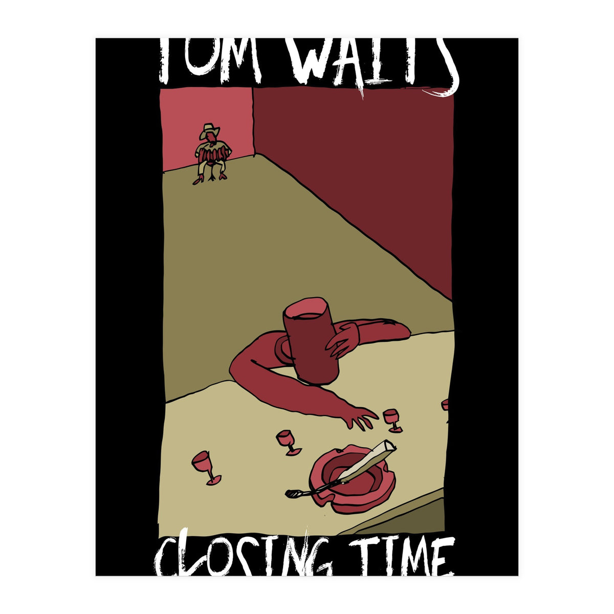 Tom Waits - Closing Time (Print Only)