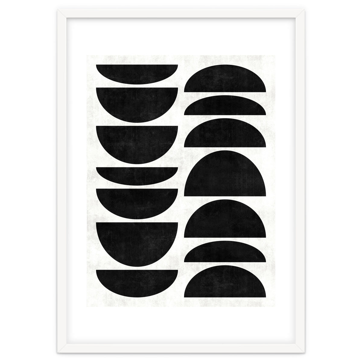 Mid-Century Modern Pattern No.9 - Black and White Concrete