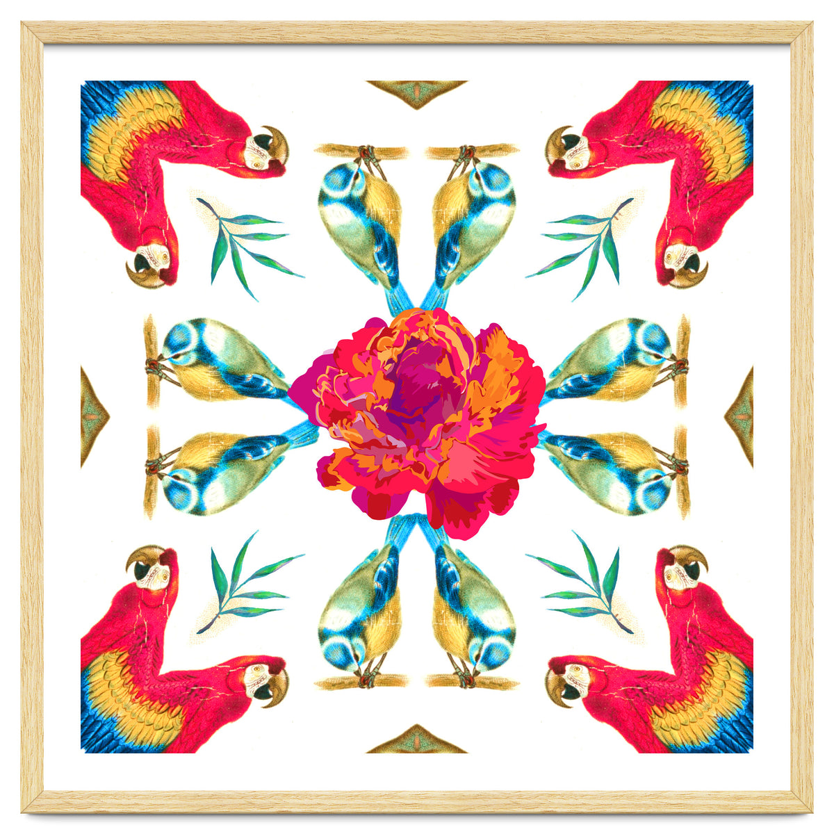Tropical Scarlet Macaw Mandala