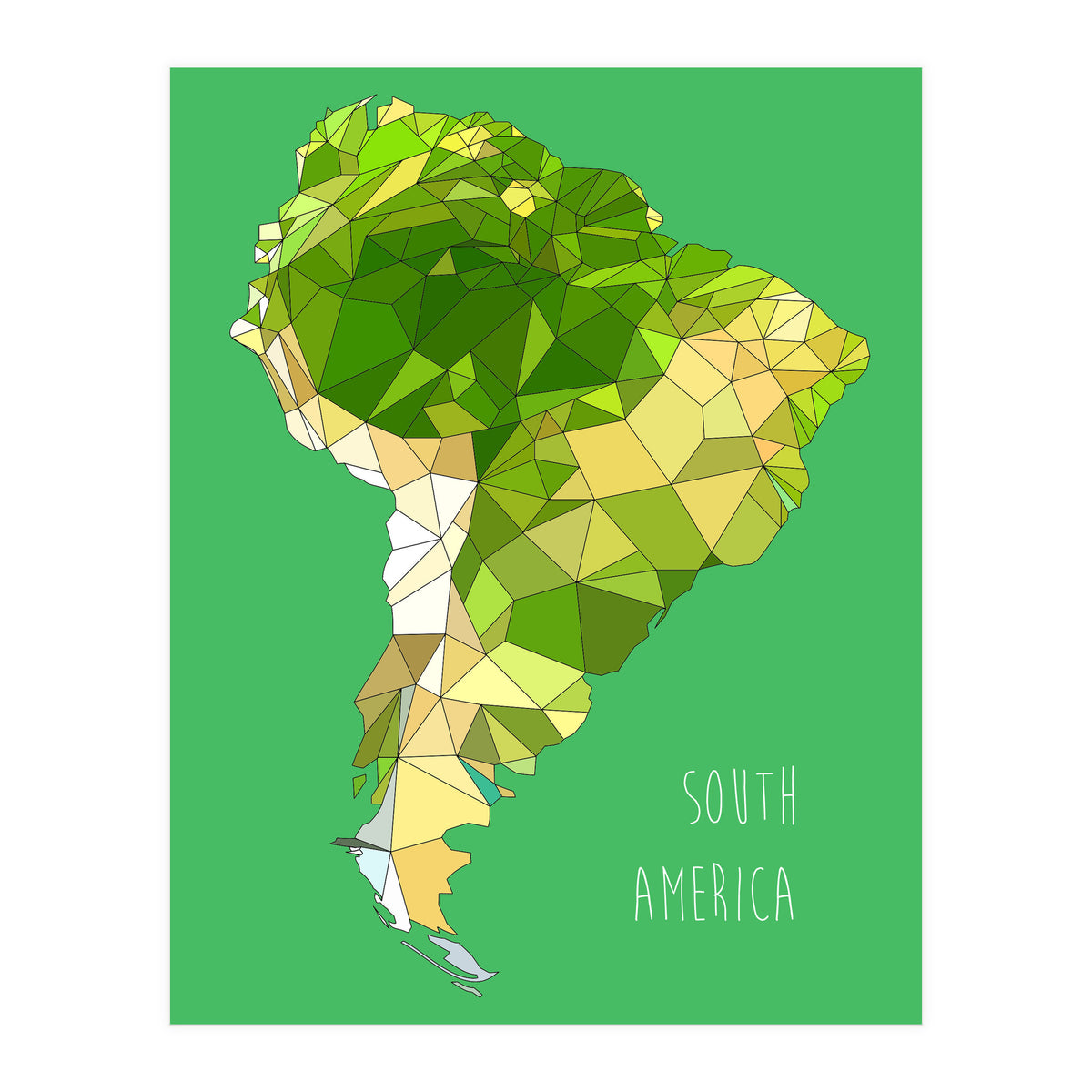 SOUTH AMERICA – Green (Print Only)