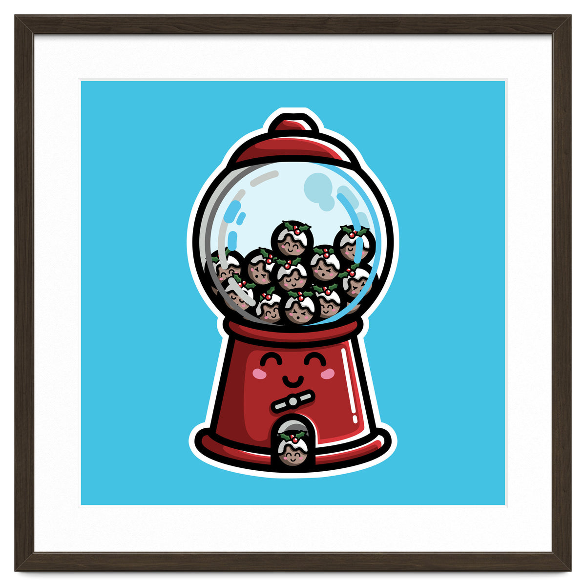 Kawaii Cute Christmas Pudding Gumball Machine